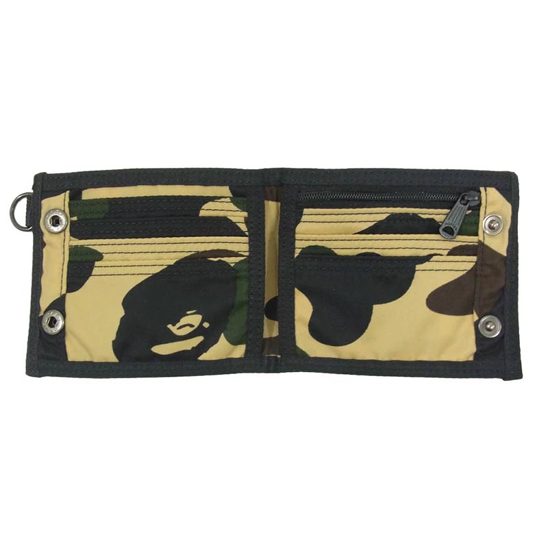 アベイシングエイプ × PORTER ポーター 1ST CAMO WALLET カモ柄 迷彩 2つ折り財布 ウォレット 買取実績 画像