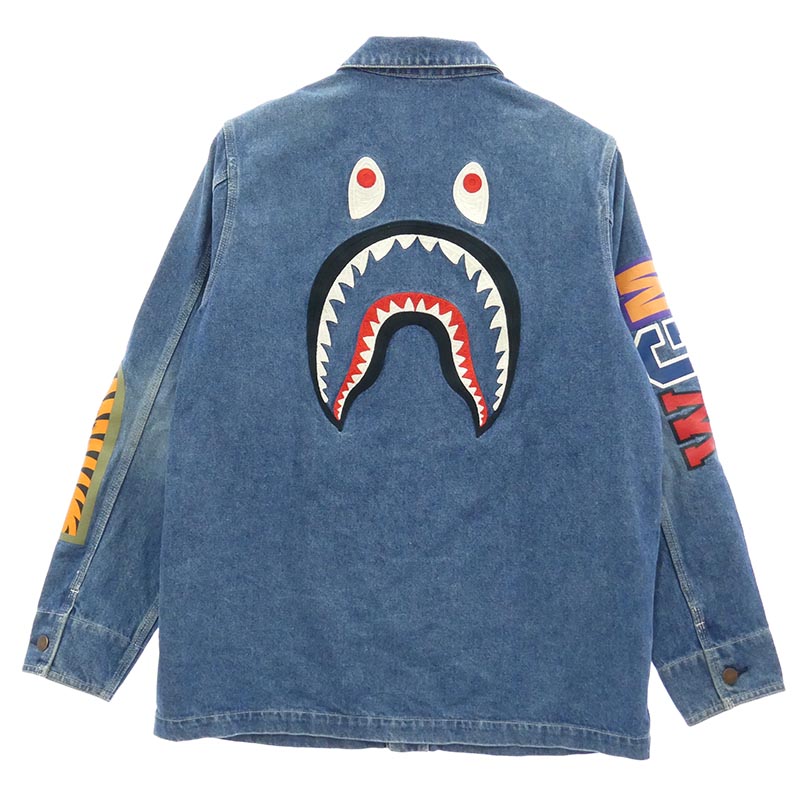 アベイシングエイプ SHARK DENIM JACKET シャーク カバーオール デニム ジャケット 買取実績 画像