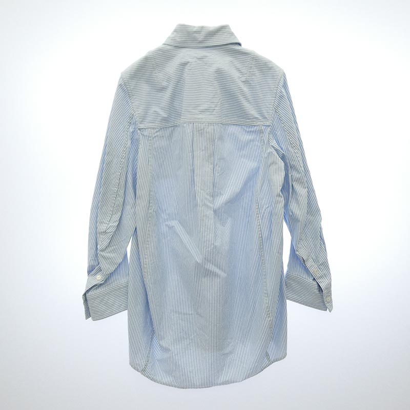 ボッテガヴェネタ 22AW 708853 V2AQ0 ストライプ オーバーサイズ コットン 長袖 シャツ 買取実績 画像
