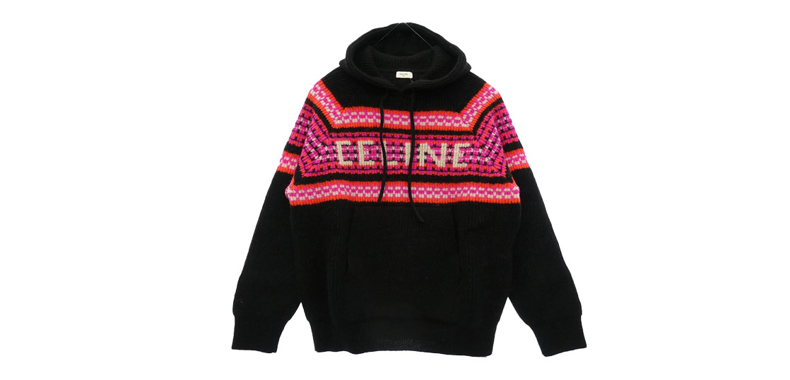 セリーヌ 22AW 2AC23579S Ski Jacquard Hooded Wool Knit Hoodie 買取実績