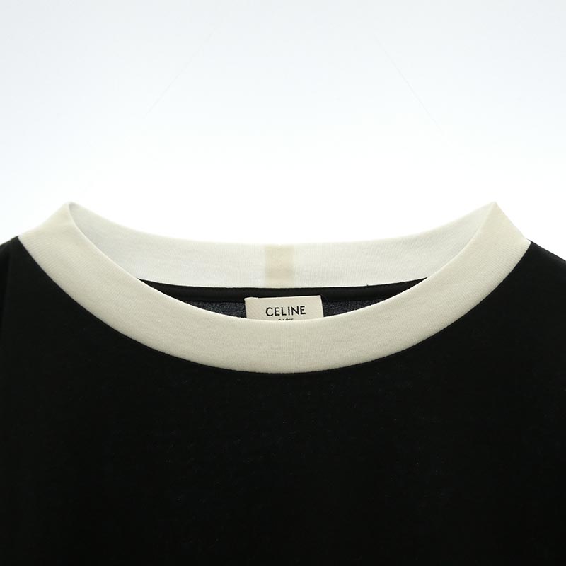 セリーヌ 22AW 2X29C671Q Fringe Oversized Logo Print T-Shirt フリンジ ビジュー オーバーサイズ ロゴ プリント Tシャツ 買取実績 画像