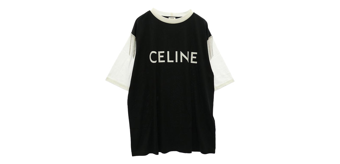 セリーヌ 22AW 2X29C671Q Fringe Oversized Logo Print T-Shirt  買取実績