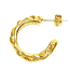 22K フープ スクロール 1 ピアス 画像