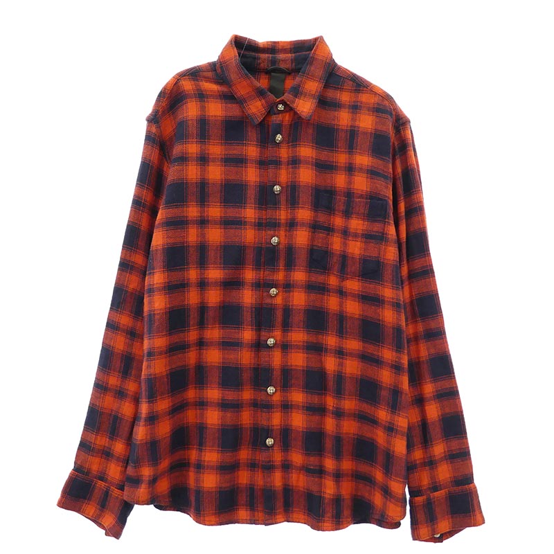 クロムハーツ（原本無） Loose Ends Cross Leather Patch Check Shirt 買取実績