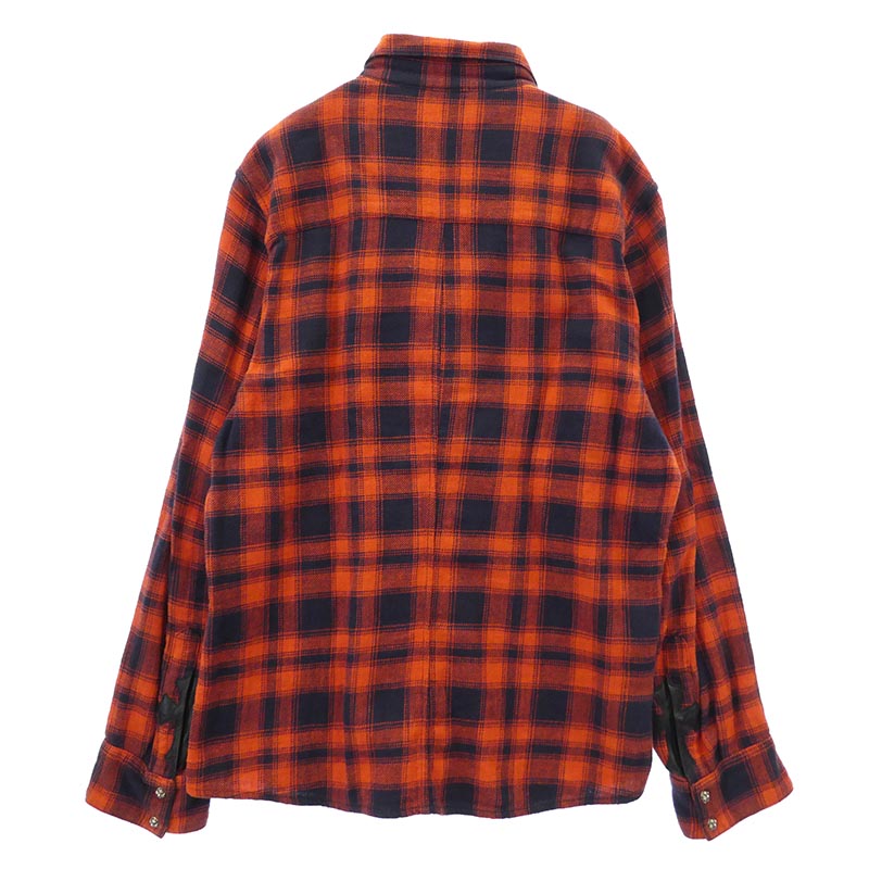 クロムハーツ（原本無） Loose Ends Cross Leather Patch Check Shirt ルーズエンド クロスレザーパッチ 長袖 チェックシャツ 買取実績 画像