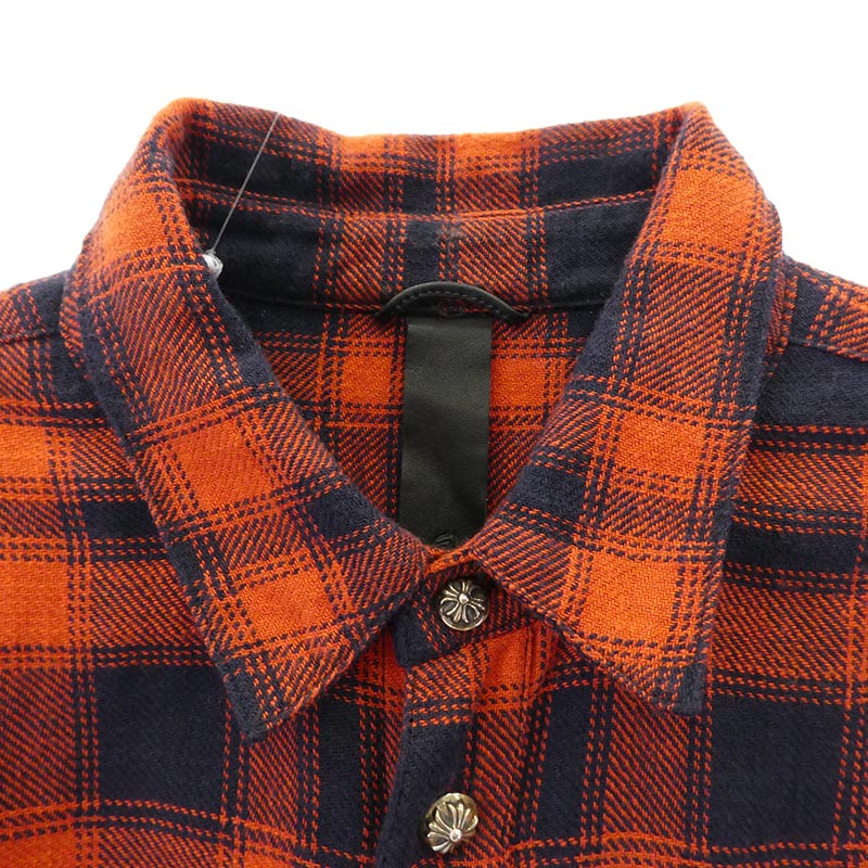 クロムハーツ（原本無） Loose Ends Cross Leather Patch Check Shirt ルーズエンド クロスレザーパッチ 長袖 チェックシャツ 買取実績 画像