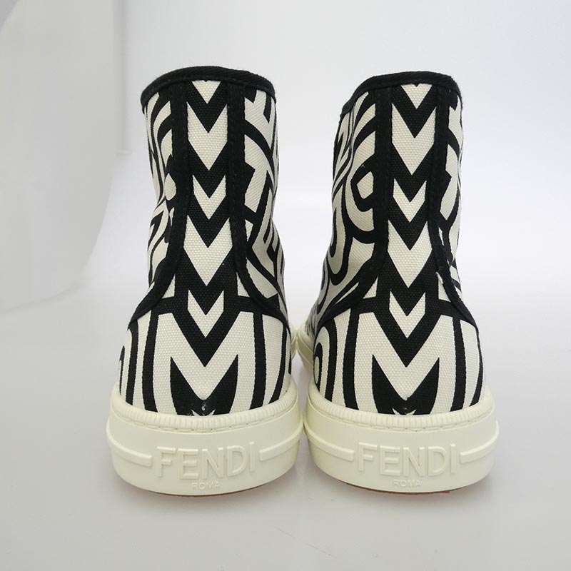 フェンディ × MARC JACOBS マークジェイコブス 7E1570 Domino ドミノ ズッカ 総柄 キャンバス ハイカット スニーカー 買取実績 画像