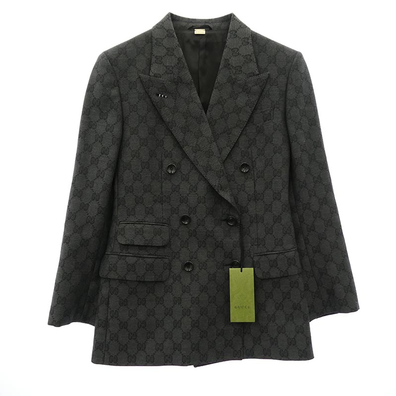グッチ 715184 ZAKF8 GG Double-breasted wool jacquard jacket GG柄 買取実績