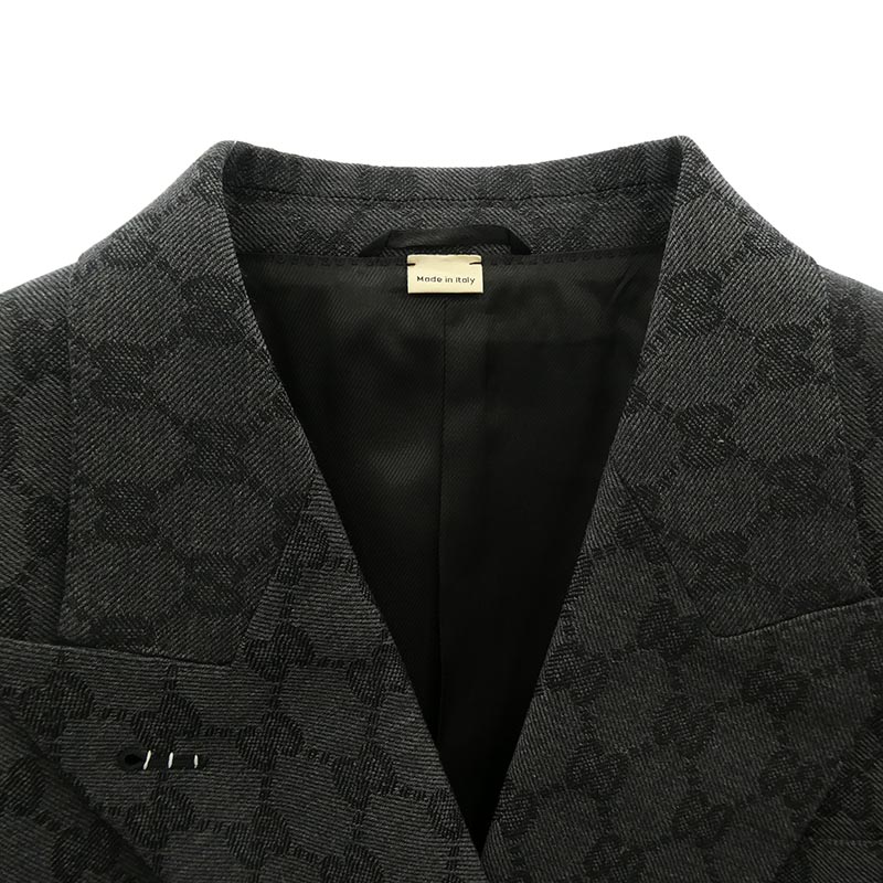 グッチ 715184 ZAKF8 GG Double-breasted wool jacquard jacket GG柄 ダブルブレスト ウール ジャガード テーラードジャケット 買取実績 画像