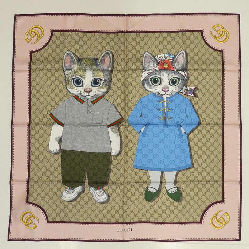 グッチ 848288 3G001 6172 × Yuko Higuchi Printed Silk Scarf Japan Exclusive 日本限定 買取実績