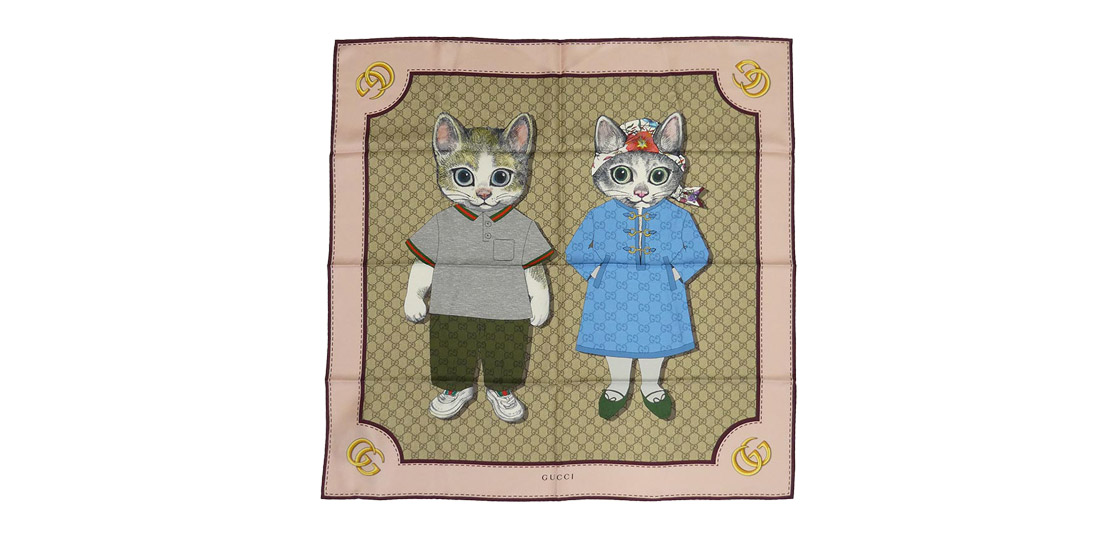 グッチ 848288 3G001 6172 × Yuko Higuchi Printed Silk Scarf Japan Exclusive 日本限定 買取実績