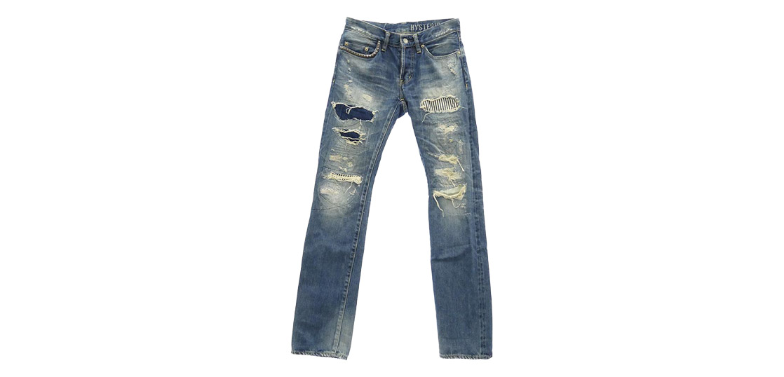 ヒステリックグラマー 24SS 0241AP10 RSM加工 スタッズ ボタンフライ スリムストレート ジーンズ デニムパンツ 買取実績