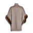 Cashmere cape with knit and sable 画像