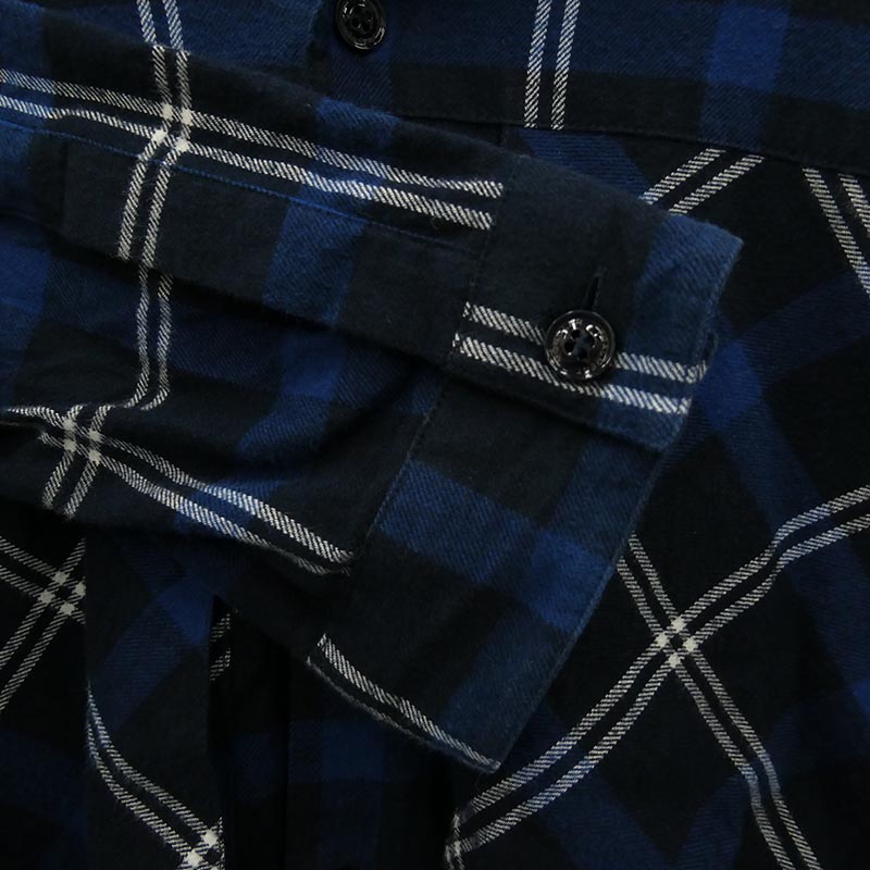 モンクレール 18AW D209U5200101 GENIUS ジーニアス × FRAGMENT フラグメント HIROSHI FUJIWARA CAMICIA 長袖 バックロゴ フランネル シャツ 買取実績 画像