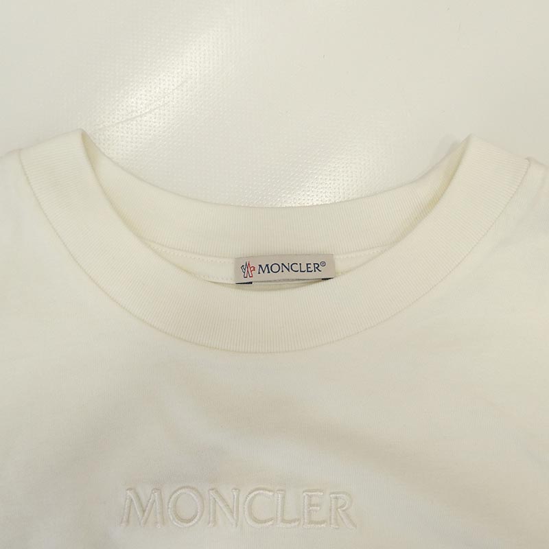 モンクレール 22AW H20918C00032 8390T SS T-SHIRT フロント刺繍 ロゴ ワッペン バック ビッグロゴ プリント 半袖 Tシャツ 買取実績 画像