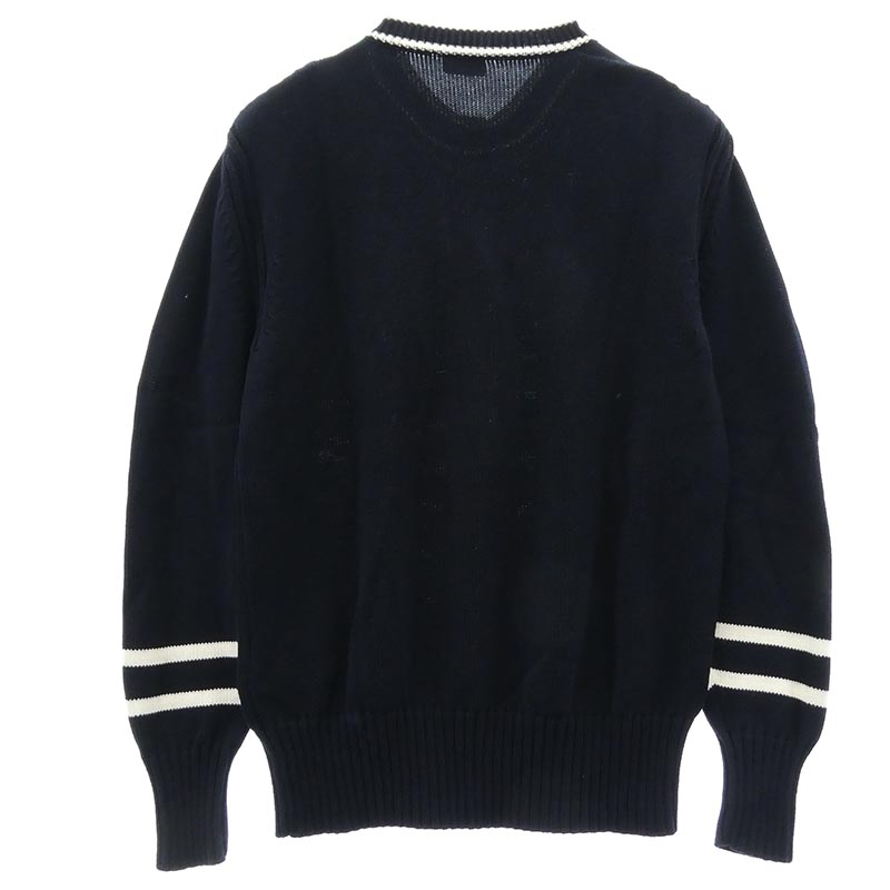 モンクレール 23AW I20919C00002 M1509 モンクレールジャパンタグ GIROCOLLO TRICOT モノグラムパッチ コットン ニット セーター 買取実績 画像