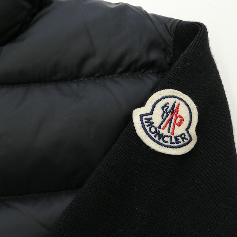 モンクレール F20939B51100 A9018 CARDIGAN TRICOT カーディガン ニット切替 ロゴ ダウンジャケット 買取実績 画像