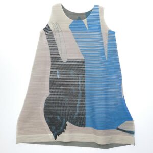 プリーツプリーズ イッセイミヤケ 14AW PP43-JH871 永井一正 KAZUMASA NAGAI DRESS プリーツ加工 転写 ノースリーブ ワンピース 買取実績 画像