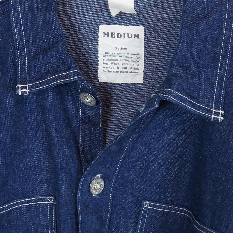 リアルマッコイズ MJ22008 UNIFORM WORK BLUE DENIM デニム プルオーバー シャツ ジャケット 買取実績 画像