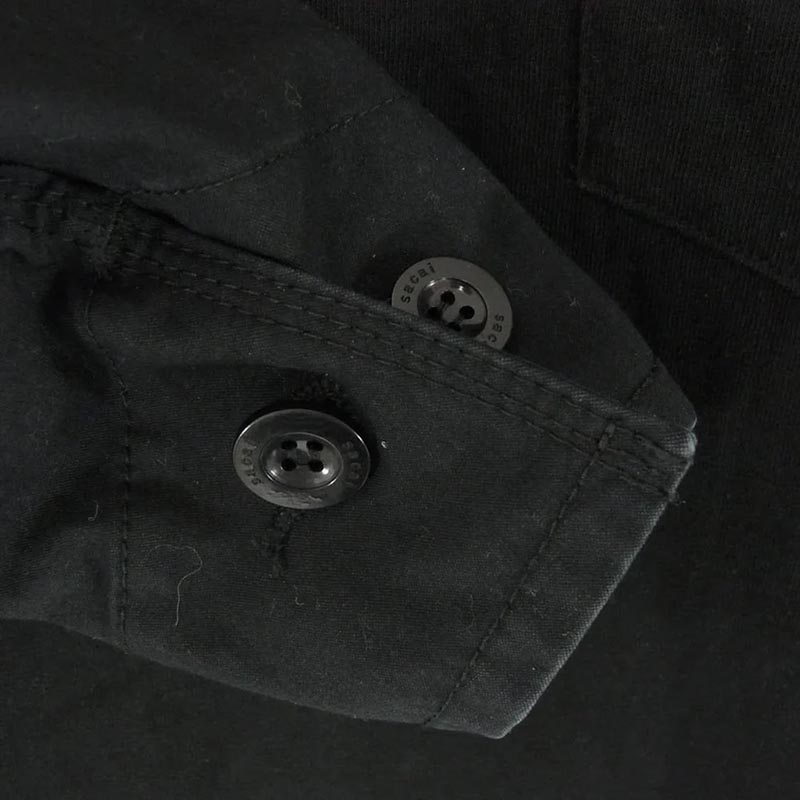 サカイ 21SS 21-02515M COTTON NYLON OXFORD LONG SLEEVE T-SHIRT ナイロンドッキング サイドスナップボタン ジップポケット 長袖 Tシャツ 買取実績 画像