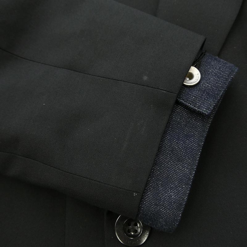 サカイ 26SS 26-08282 Suiting x Denim Jacket ドッキング テーラード デニムジャケット ショート ブルゾン 買取実績 画像