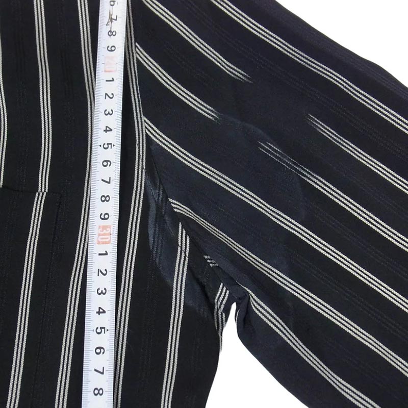 サンローラン 20AW 621595 Y1B23 ストライプ シルク 長袖 シャツ 買取実績 画像