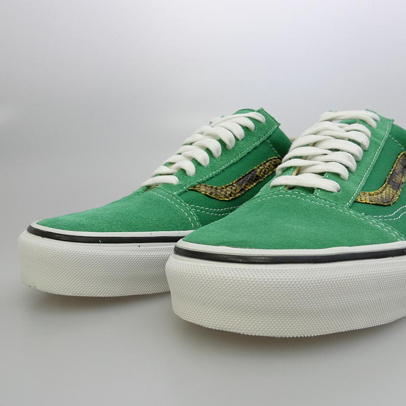 シュプリーム 10SS VN-0K6N18Q × VANS OLD SCHOOL 92 バンズ オールドスクール グリーン ゴールドスネーク ローカットスニーカー 買取実績 画像