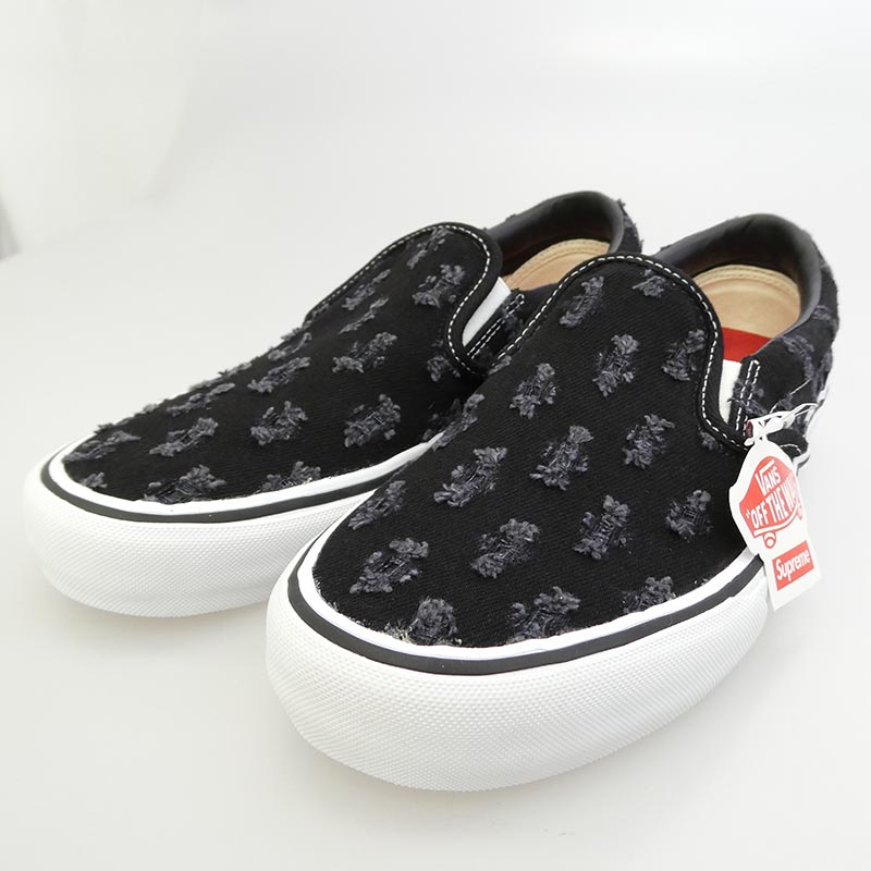 シュプリーム 20SS VN0A38DD2DC x Vans バンズ PRO Slip-On Hole Punch Denim スリッポン ホールパンチ デニム スニーカー 買取実績 画像