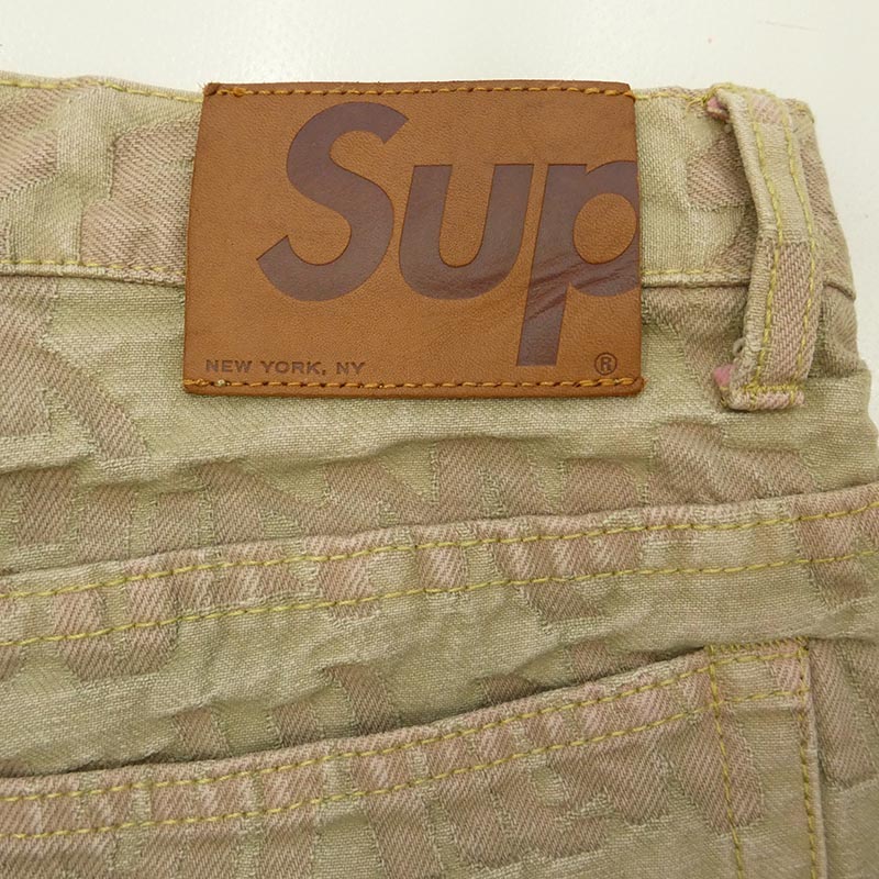 シュプリーム 22SS Fat Tip Jacquard Regular Jean ファット チップ ジャガード レギュラー ジーン デニムパンツ 買取実績 画像