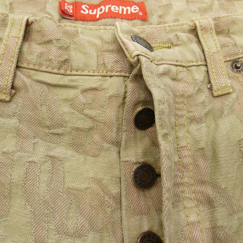 シュプリーム 22SS Fat Tip Jacquard Regular Jean ファット チップ ジャガード レギュラー ジーン デニムパンツ 買取実績 画像