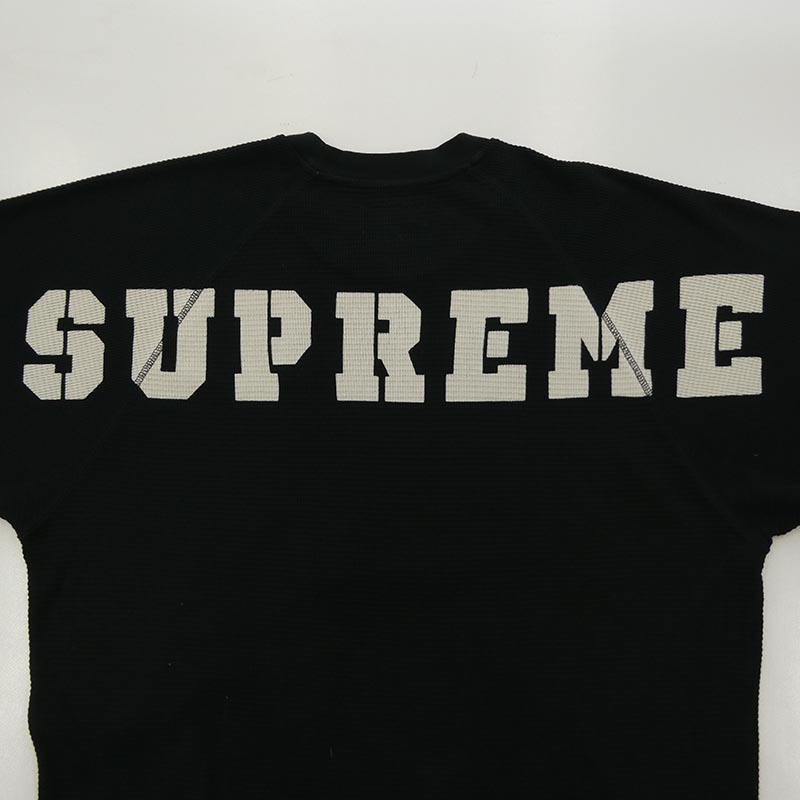 シュプリーム 24AW Stencil Thermal S/S Top ステンシル バックロゴ サーマル 半袖 カットソー 買取実績 画像