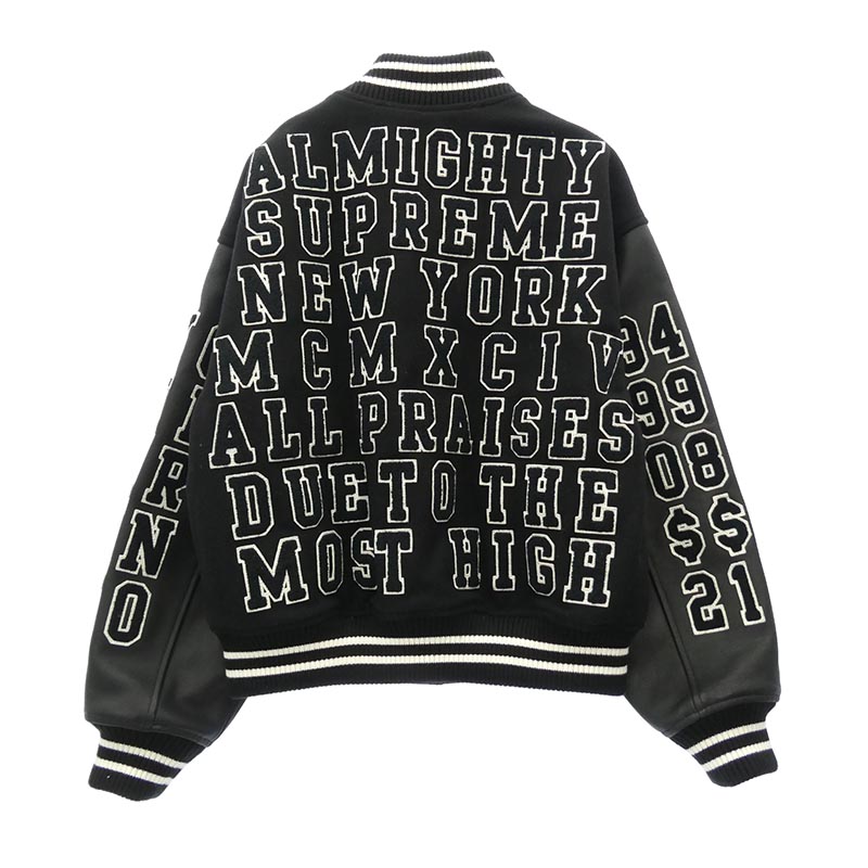 シュプリーム 25SS Praises Varsity Jacket プレイズ バーシティ ロゴワッペン スタジャン ジャケット 買取実績 画像