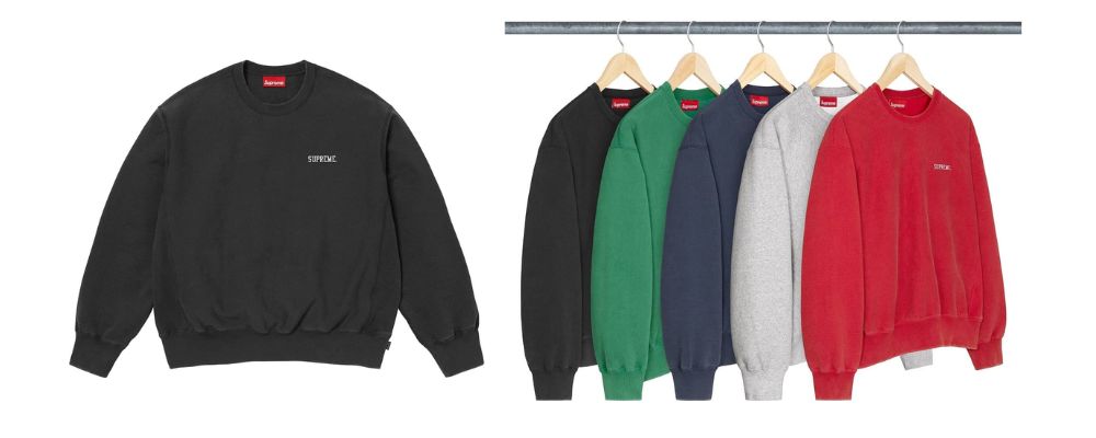 Supreme 2026SS Week15発売予定アイテムまとめ｜ブランド古着買取専門店LIFEWashed Crewneck 29,700円画像