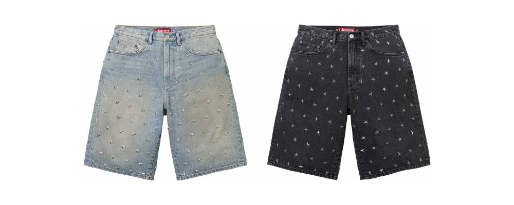Supreme 2026SS Week16発売予定アイテムまとめ|ブランド古着買取専門店LIFEStars Studded Baggy Denim Short 48,400円 画像