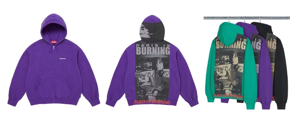 Supreme 2026SS Week18発売予定アイテムまとめ｜ブランド古着買取専門店LIFEParis Is Burning Zip Up Hooded Sweatshirt 35,200円画像