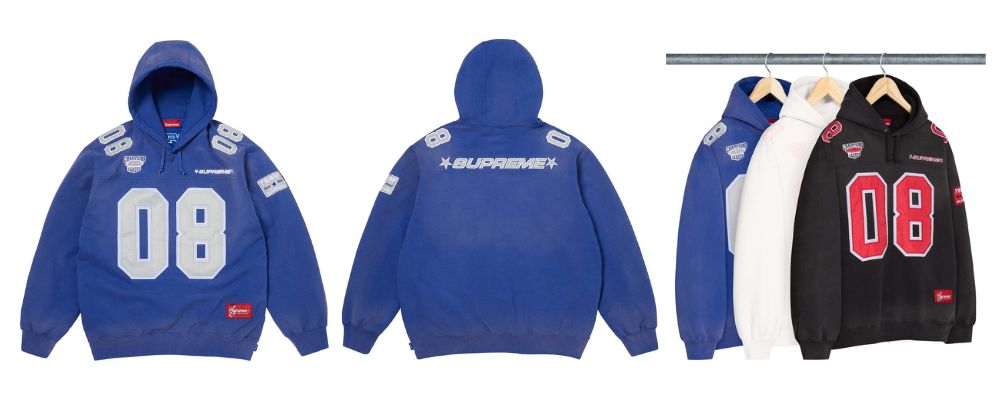 Supreme 2026SS Week18発売予定アイテムまとめ｜ブランド古着買取専門店LIFEFootball Jersey Hooded Sweatshirt 31,900円画像