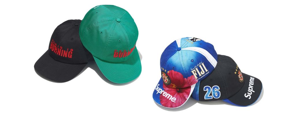 Supreme 2026SS Week18発売予定アイテムまとめ｜ブランド古着買取専門店LIFEParis Is Burning 6-Panel 9,900円 / Supreme®/Fiji® 6-Panel 11,000円画像
