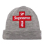 Supreme New Era Cross Box Logo Beanie Grey 画像