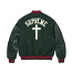 Supreme Cross Varsity Jacket Dark Green 画像
