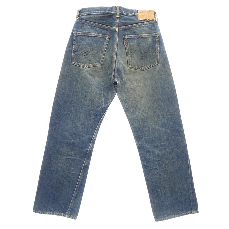 リーバイス 501 VINTAGE ヴィンテージ 60s 501 BIG E 初期 ボタン裏刻印16 Vステッチ 両面不均等V デニム パンツ 買取実績 画像