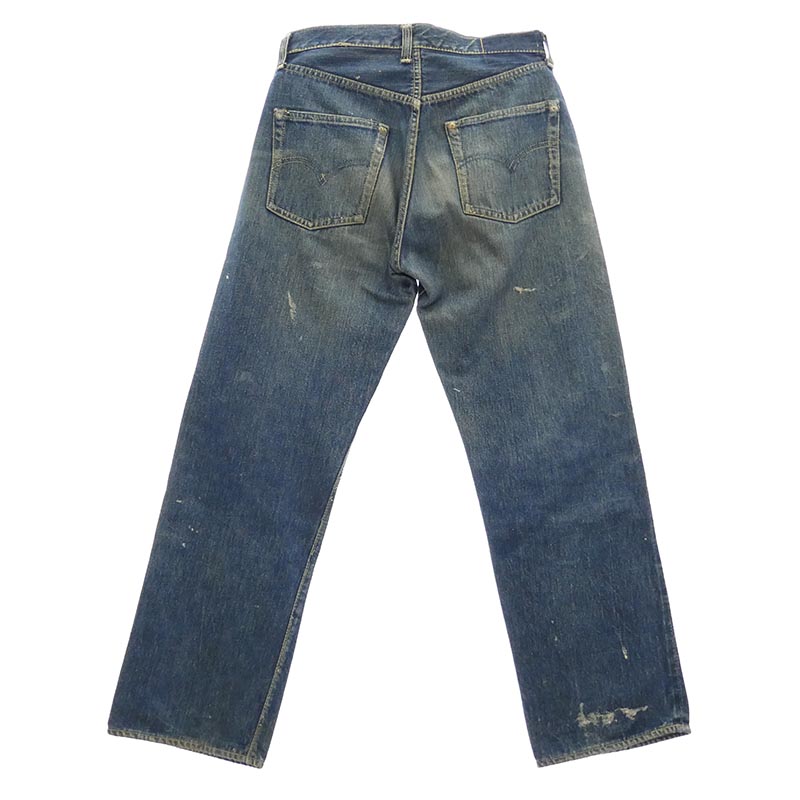 リーバイス VINTAGE ヴィンテージ 50s 60s 501XX 隠しリベット 裏刻印無 Vステッチ セルビッジ ボタンフライ センターオフセット デニム パンツ 買取実績 画像
