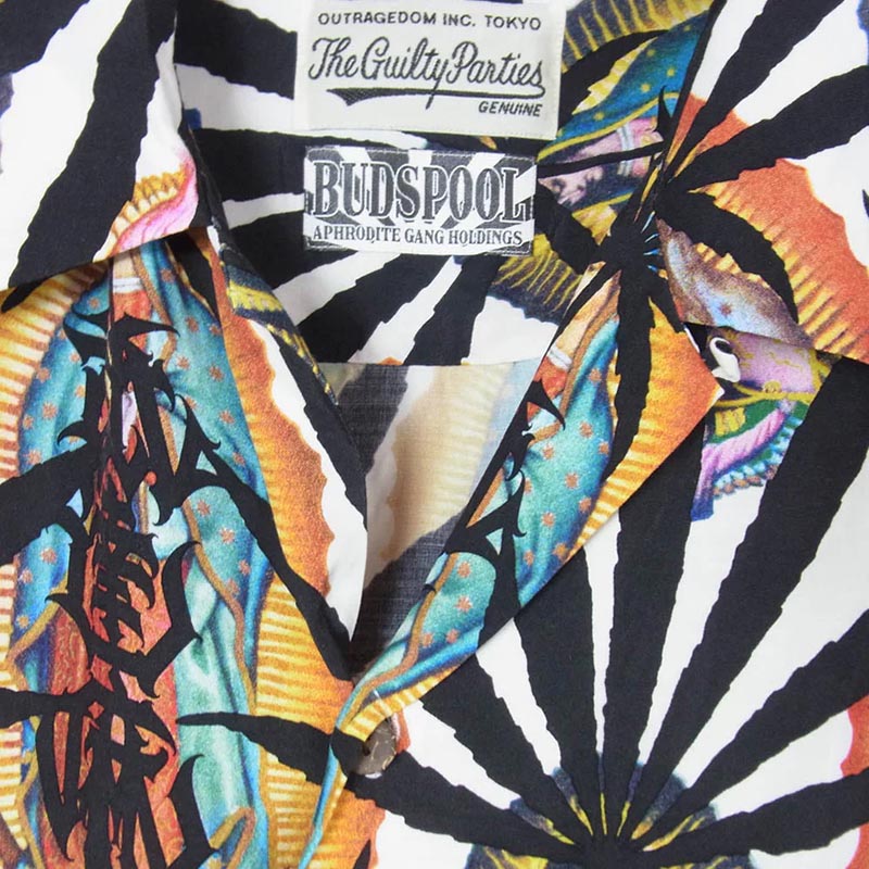 ワコマリア 21SS NMD-WM-HI02-A BUDSPOOL HAWAIIAN SHIRT バッズプール ハワイアン 舐達麻 オープンカラー 半袖シャツ アロハシャツ 買取実績 画像