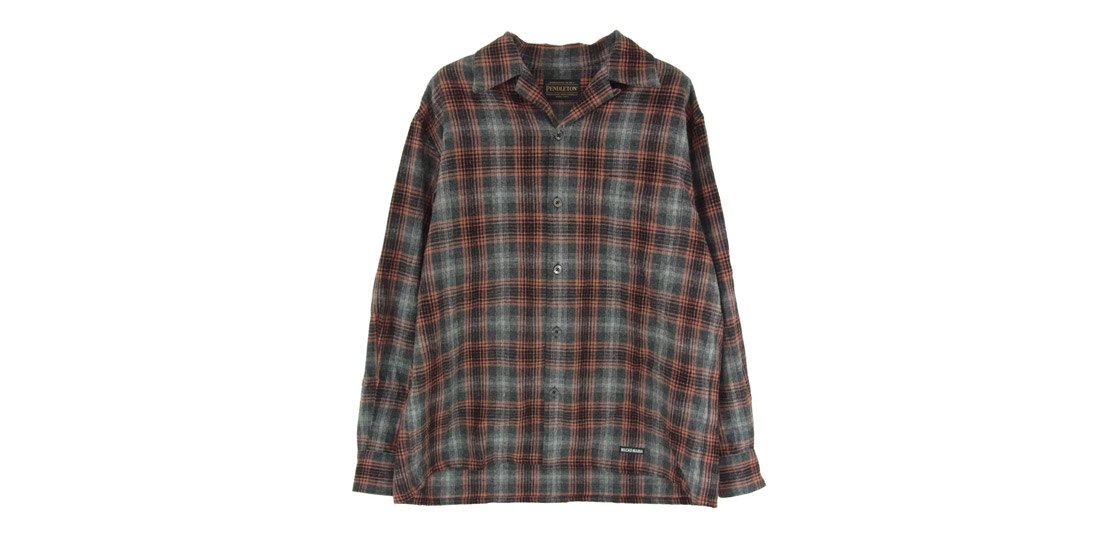 ワコマリア 25AW 25FW-WMS-PE02 × PENDLETON ペンドルトン WOOL OMBRE CHECK OPEN COLLAR SHIRT TYPE-2 GRAY-ORANGE 買取実績