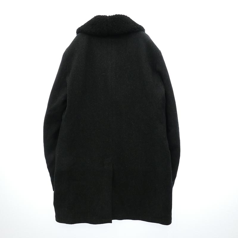 ワコマリア Ermenegildo Zegna エルメネジルドゼニア 17AW 17FW-WMO-CO14 × Ermenegildo Zegna エルメネジルドゼニア製 MOUTON COLLAR GANG COAT カシミヤ混 ムートンカラー ウール ギャングコート 買取実績 画像