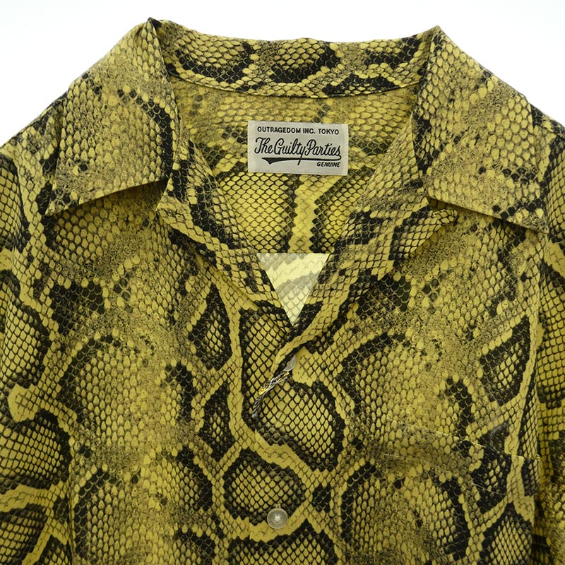ワコマリア 20SS 20SS-WMS-HI06 HAWAIIAN SHIRT S/S パイソン柄 ハワイアン オープンカラー 開襟 半袖 アロハシャツ 買取実績 画像