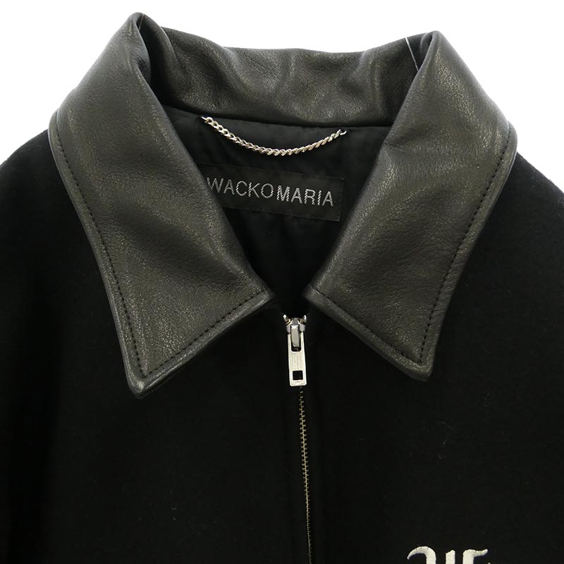 ワコマリア 26SS 26SS-WMO-BL05 LEATHER VARSITY JACKET ( TYPE-1 ) 袖レザー バーシティ ジャケット スタジャン 買取実績 画像
