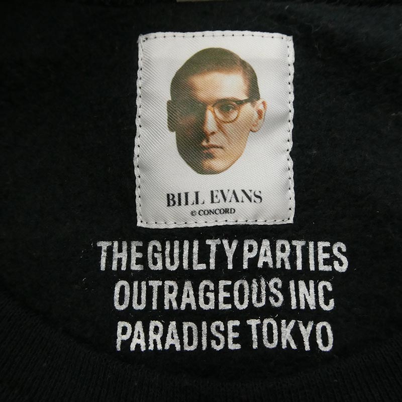 ワコマリア Bill Evans waltz for debby CREW NECK SWEAT SHIRT ビル・エヴァンス エンブロイダリー クルーネック スウェット トレーナー 買取実績 画像