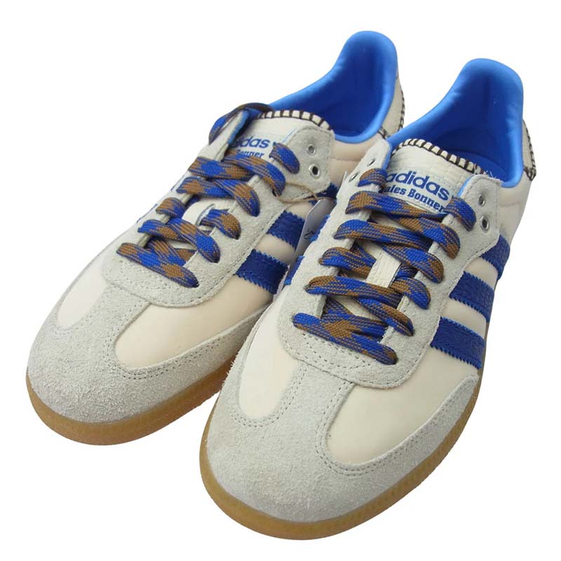 ウェールズボナー × アディダス IH7756 Nylon Samba ブルー系 ベージュ系 買取実績 画像