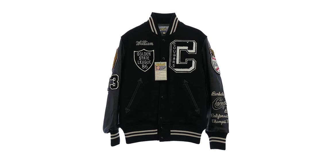 ホワイツビル WV15166 30oz WOOL MELTON AWARD JACKET COUGARS ブラック系 買取実績