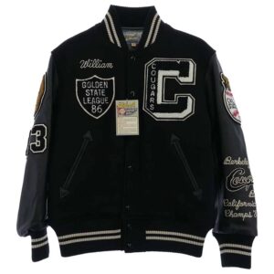 ホワイツビル WV15166 30oz WOOL MELTON AWARD JACKET COUGARS ブラック系 買取実績